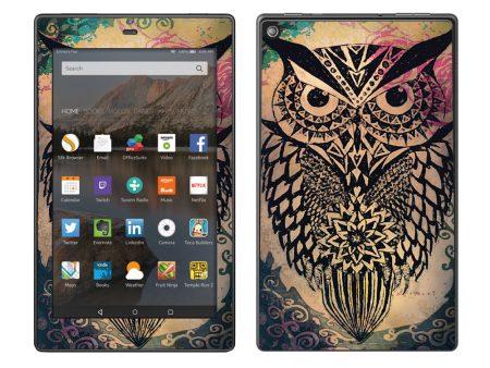 Tribal Abstract Owl Amazon Fire HD 8 Skin Cheap