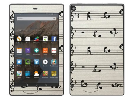 Music Notes Song Page Amazon Fire HD 8 Skin Online now