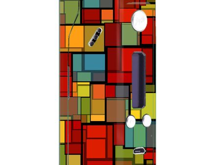 Abstract Colorful Square Pattern Wismec Reuleaux RX200  Skin Fashion