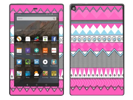 Pink Aztec Tribal Chevron Amazon Fire HD 8 Skin For Discount