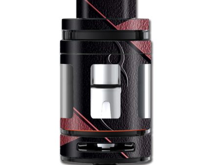 Black Red Leather Hindu Om Like Symbol Smok TFV8 Mini Big Baby Beast Skin on Sale