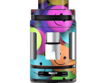 Colorful Smiley Faces Balls Smok TFV8 Mini Big Baby Beast Skin Online now