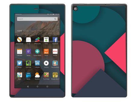 Pattern Pink Blue Amazon Fire HD 8 Skin For Sale