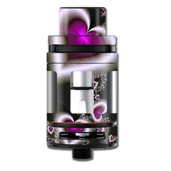 Glowing Hearts Pink White Smok TFV8 Mini Big Baby Beast Skin on Sale