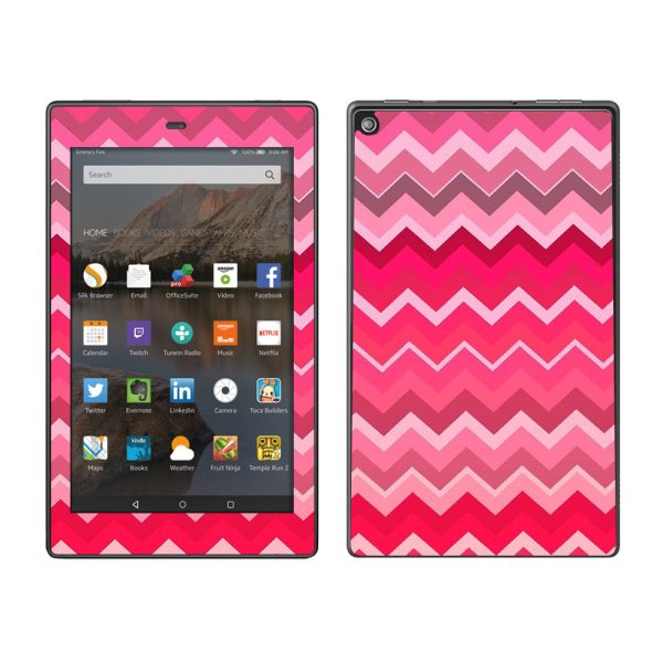 Red Pink Chevron Amazon Fire HD 8 Skin Online Hot Sale