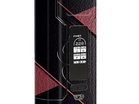 Black Red Leather Hindu Om Like Symbol Wismec Predator 228 Skin Online Sale