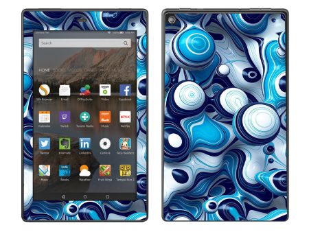 Mixed Blue Bubbles Glass Amazon Fire HD 8 Skin Online Hot Sale