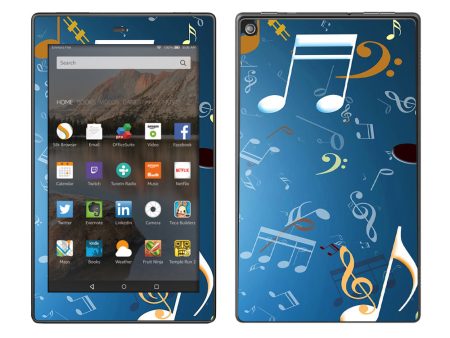 Flying Music Notes Amazon Fire HD 8 Skin on Sale