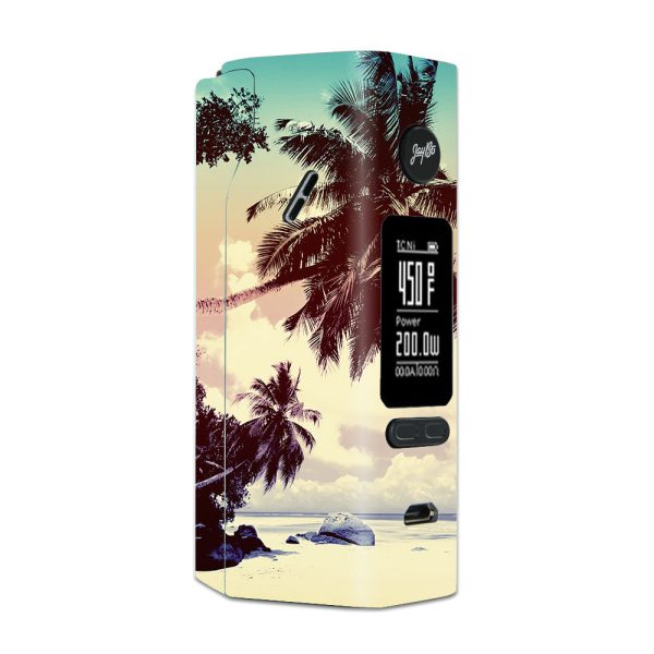 Palm Trees Vintage Beach Island Wismec Reuleaux RX 2 3 combo kit Skin Online Sale