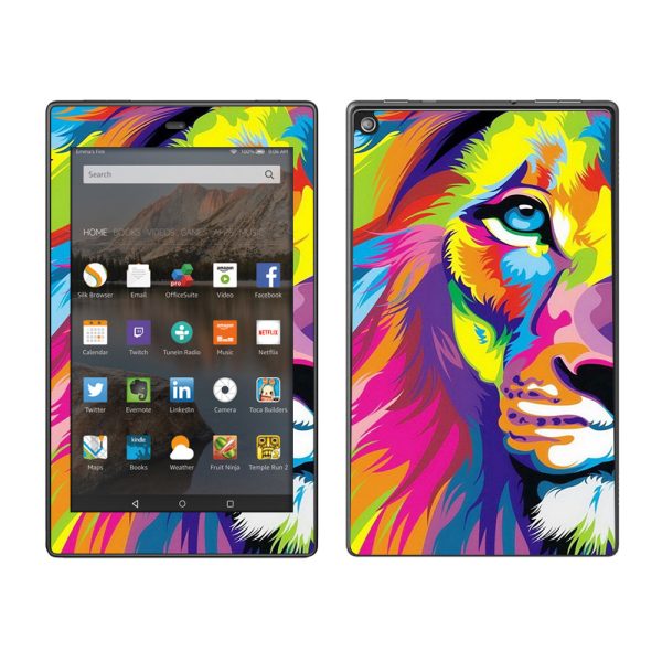 Colorful Lion Abstract Paint Amazon Fire HD 8 Skin Fashion