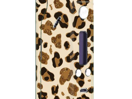 Brown Leopard Skin Pattern Wismec Reuleaux RX200  Skin Hot on Sale