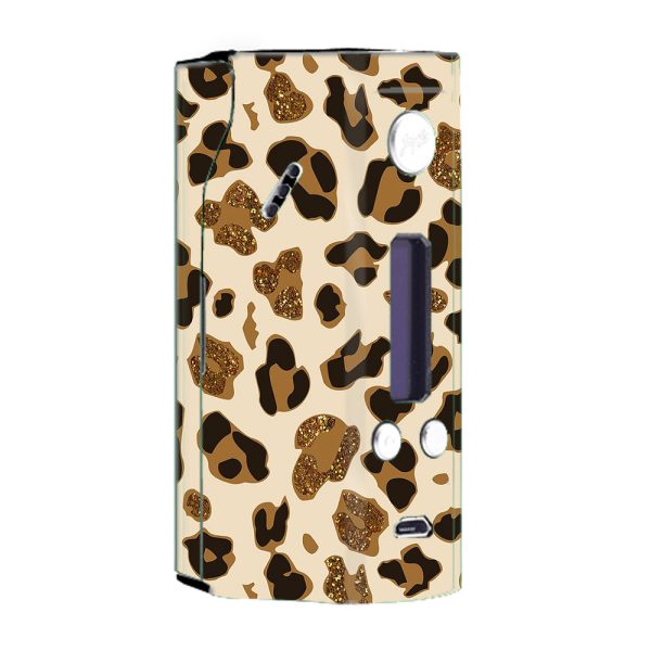 Brown Leopard Skin Pattern Wismec Reuleaux RX200  Skin Hot on Sale