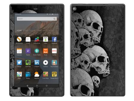 Skulls Stacked Amazon Fire HD 8 Skin Discount