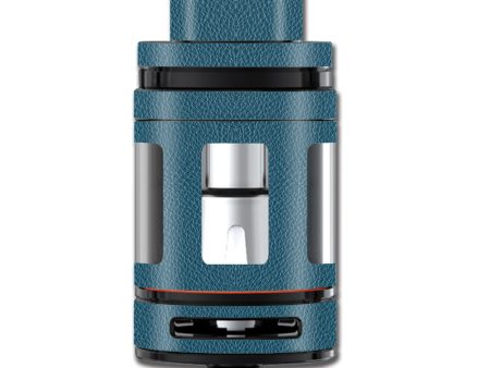 Blue Teal Leather Pattern Look Smok TFV8 Mini Big Baby Beast Skin For Discount