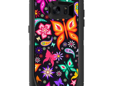 Floral Butterflies Otterbox Defender Samsung Galaxy S7 Edge Skin Supply