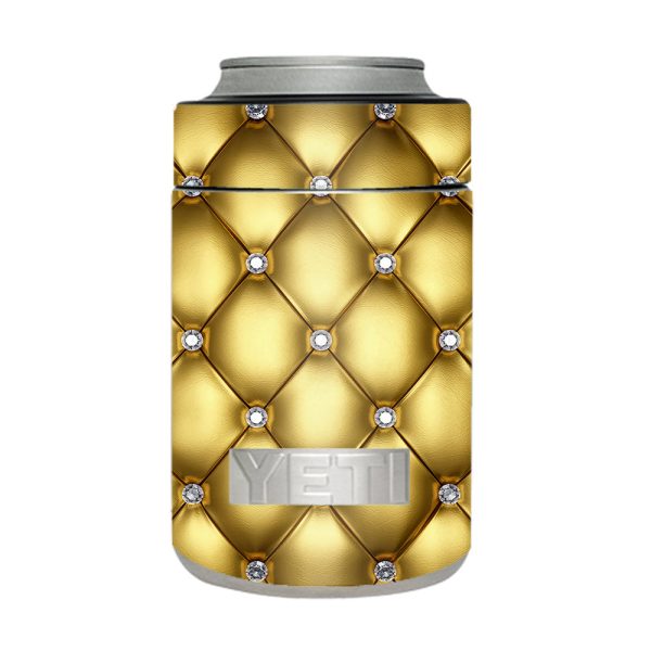 Gold Diamond Chesterfield Yeti Rambler Colster Skin For Discount