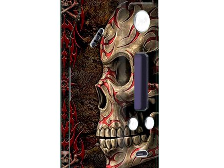 Wicked Evil Tribal Skull Tattoo Wismec Reuleaux RX200  Skin Discount