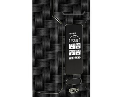 Black Grey Carbon Fiber Weave Wismec Predator 228 Skin Supply