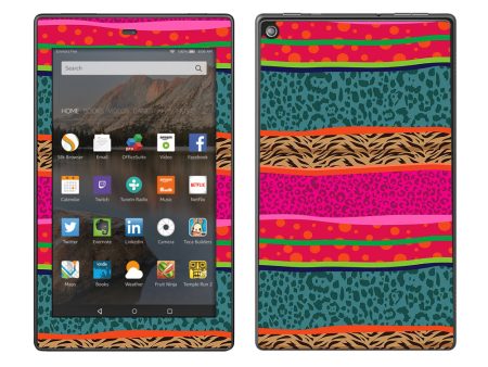 Leopard Zebra Patterns Colorful Amazon Fire HD 8 Skin Cheap