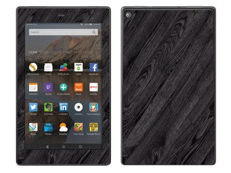 Black Wood Amazon Fire HD 8 Skin For Sale