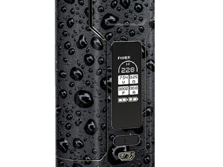 Rain Drops On Black Metal Wismec Predator 228 Skin For Sale