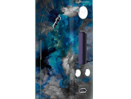 Blue Grey Painted Clouds Watercolor Wismec Reuleaux RX200  Skin Cheap