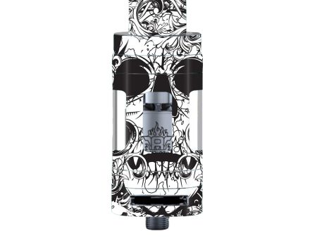 Crazy Lineart Skull Design Smok TFV8 Tank Skin Discount