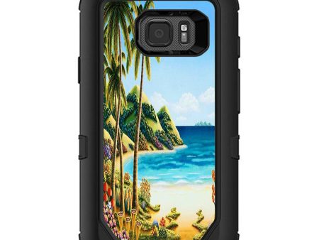 Beach Water Palm Trees Otterbox Defender Samsung Galaxy S7 Active Skin For Sale