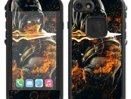 Scorpion With Flaming Sword Lifeproof Fre iPhone 7 or iPhone 8 Skin Fashion