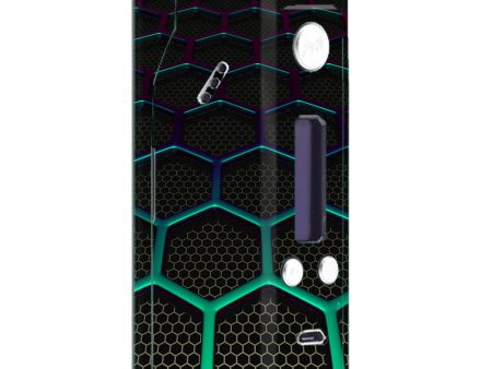 Metal Grid Futuristic Panel Wismec Reuleaux RX200  Skin on Sale