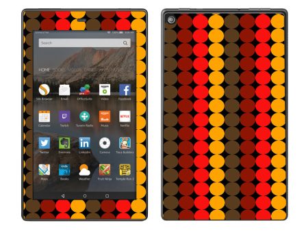 Circles Retro Pattern Amazon Fire HD 8 Skin on Sale