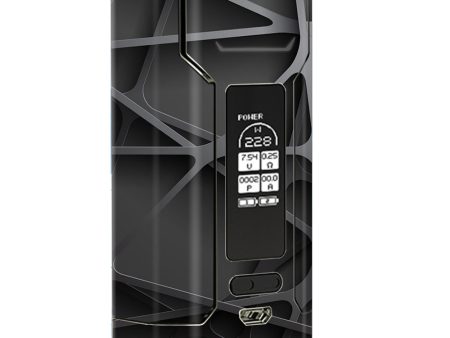 Black Metal Web Panels Wismec Predator 228 Skin on Sale