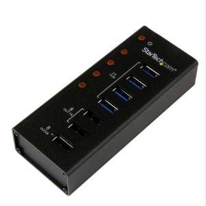 StarTech.com 4 Port USB 3.0 Hub plus 3 Dedicated USB Charging Ports (2 x 1A & 1 x 2A) - Wall Mountable Metal Enclosure For Sale